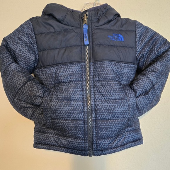 The North Face Other - The North Face Kids Hooded Fleece Jacket Brown Blue Puffer Coat